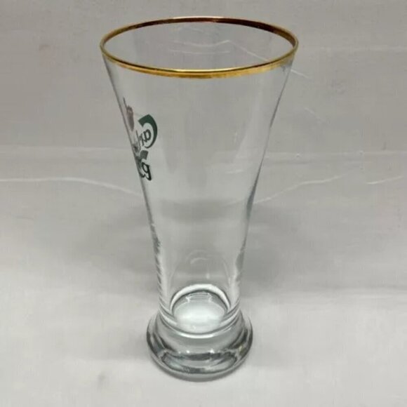 Carlsberg Crown Pilsner Flute 16 oz Beer Pint Glass Gold Rim Vintage EUC - Picture 10 of 12